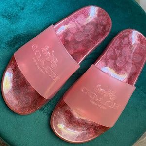 COACH Ulyssa Pink Slides size 5 New in Box